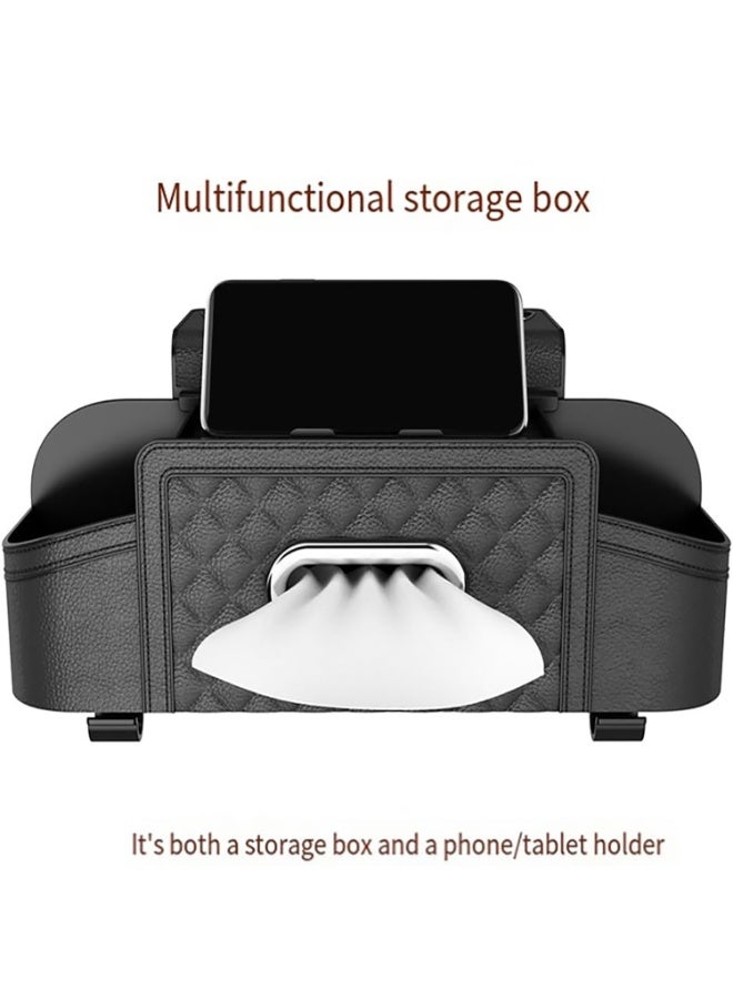 Relex Car Seat Organizer Hanging Storage Box with Cup Holder, Car Seat Back Backseat Bag Large Capacity Car Travel Accessories for Car Seat Tissue Box, Magazine - Image 5
