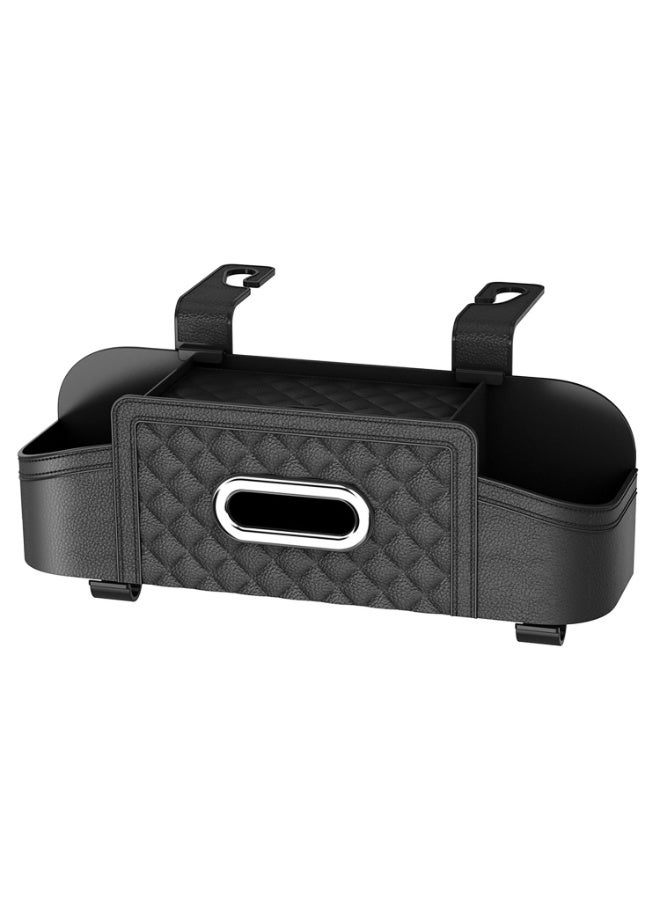 Relex Car Seat Organizer Hanging Storage Box with Cup Holder, Car Seat Back Backseat Bag Large Capacity Car Travel Accessories for Car Seat Tissue Box, Magazine - Image 1