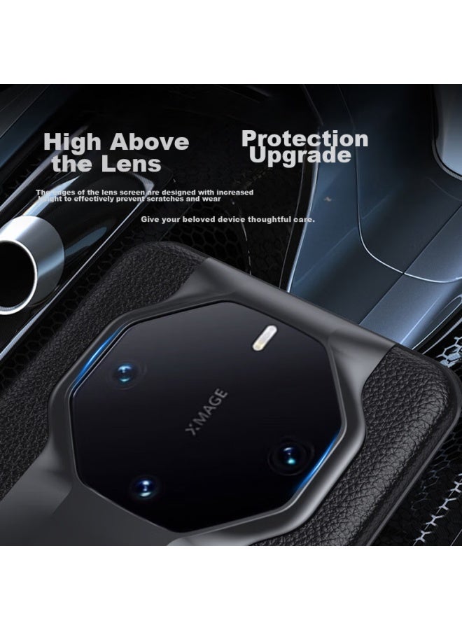 Stryfer Leather Phone Case For Huawei Mate60 Rs And Mate60, Ultra-thin Porsche Design Style, Full Protection, Shockproof, Classic Black For Men - Image 4