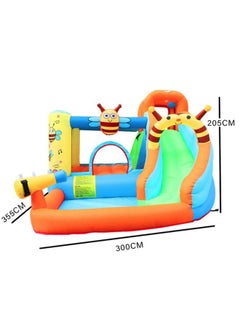 JSAITOYS Little Bee Yard Inflatable Bouncer Castle House Water Slide For Kids Jumping  - Image 3