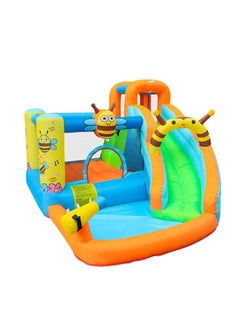 JSAITOYS Little Bee Yard Inflatable Bouncer Castle House Water Slide For Kids Jumping  - Image 2