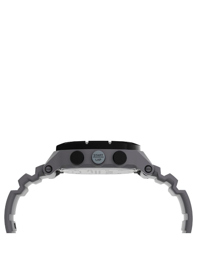 تيميكس TIMEX DIGITAL COMMAND TW5M35300  ساعه رقمية يونيسكس رمادية من السيليكون مع إضاءة ليلية إنديجلو - Image 2