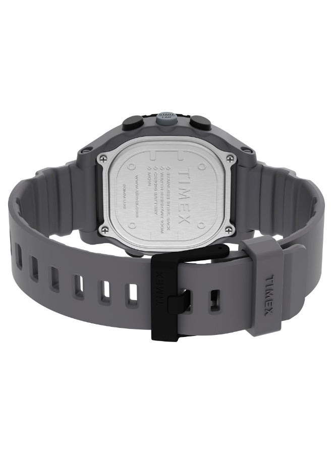 تيميكس TIMEX DIGITAL COMMAND TW5M35300  ساعه رقمية يونيسكس رمادية من السيليكون مع إضاءة ليلية إنديجلو - Image 4