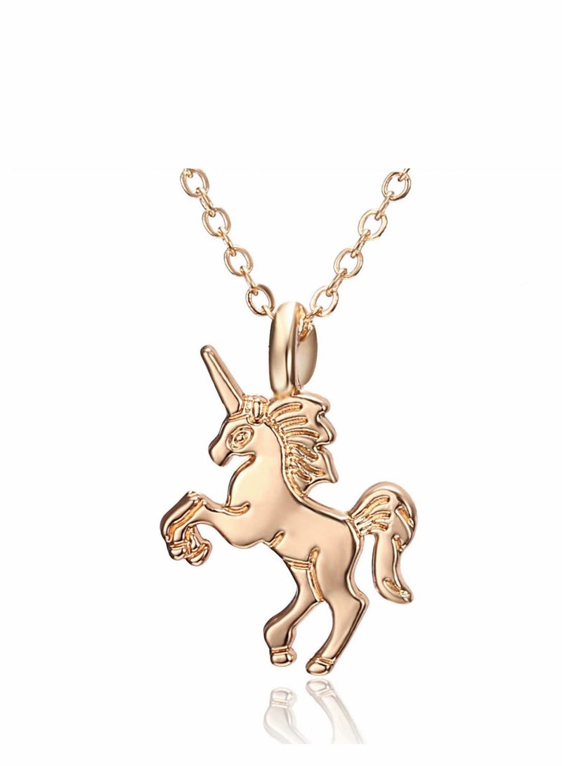 Y&D Unicorn Necklace, Alloy Chain Pendant Charms Jewelry Mom Gifts for Women Mothers Day, Gold - Image 1