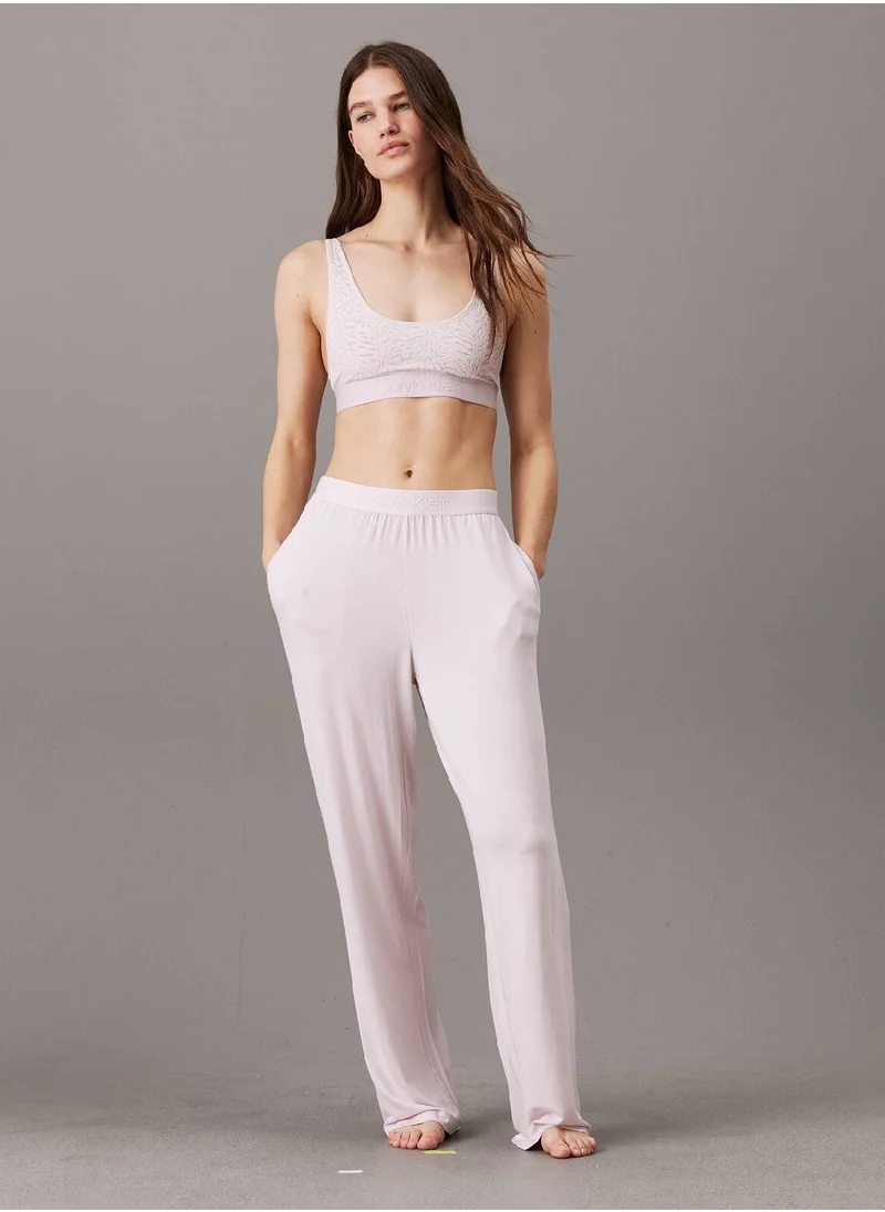 CALVIN KLEIN Women's Pants Pyjama Set - Modal, White