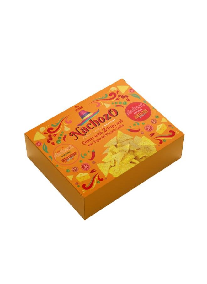 Nachozo Nacho'S Chips Comes With 2 Dips ( Creamy Cheadder& Sweet Chill ) And Our Special Spicy Sauce - 270 Gram 