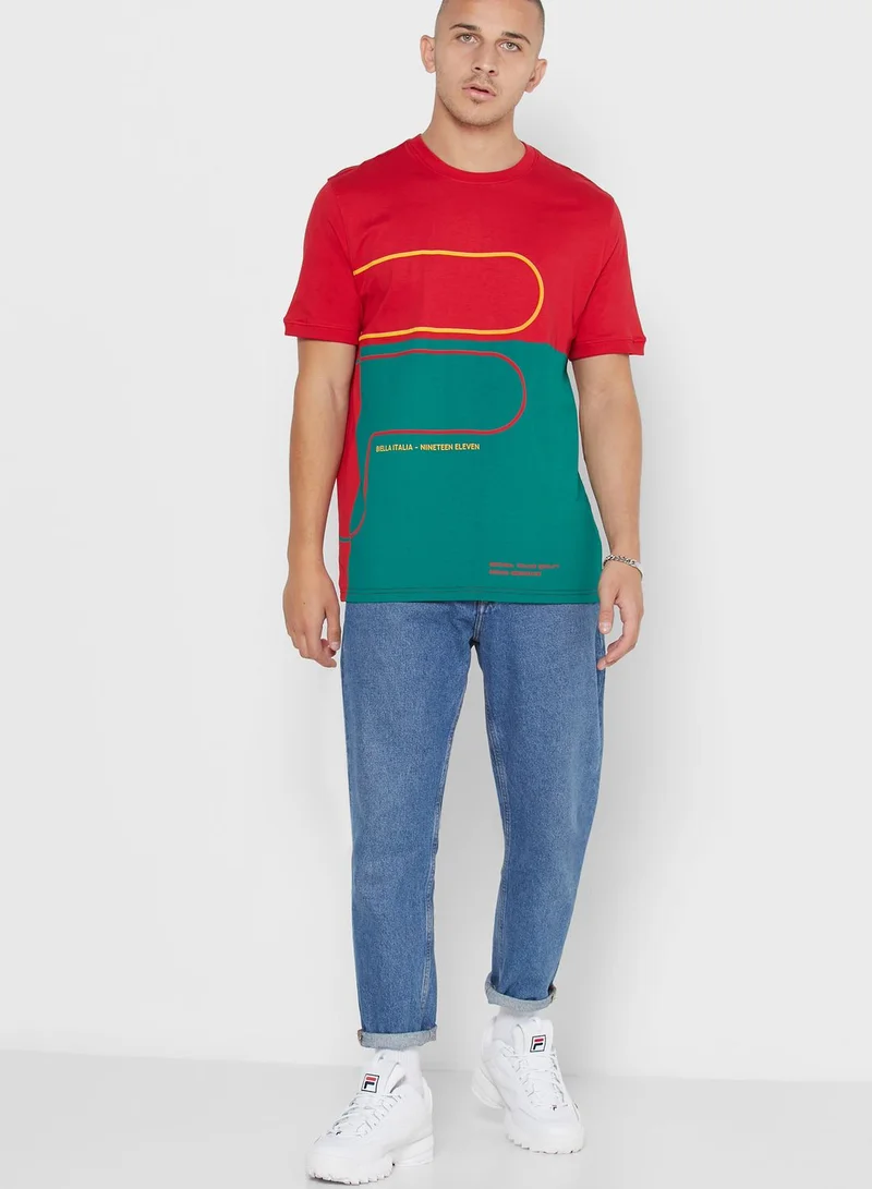 FILA Salza Outline Graphic T-Shirt