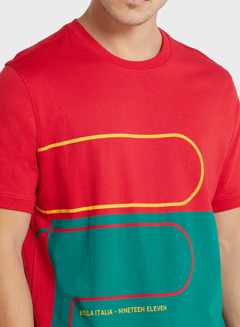 FILA Salza Outline Graphic T-Shirt