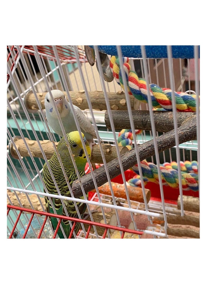 5 pcs Natural Wood Bird Perch Stand