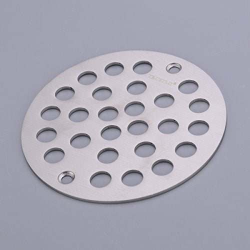 TRUSTMI 4 Inch Screw-in Shower Drain Cover Replacement Floor Strainer, Brushed Stainless - Image 5