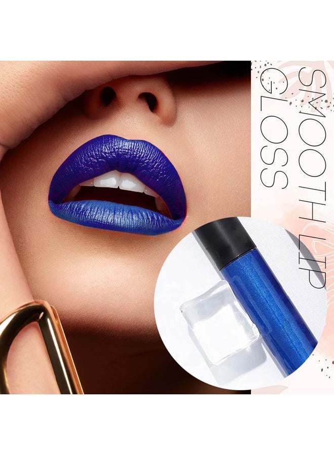 Edanta Kilshye Blue Lipstick Velvet Moisturizing Lipgloss High pigment Lip Glaze Halloween Cosplay Lips Makeup for Women and Girls (A-Blue) - Image 3