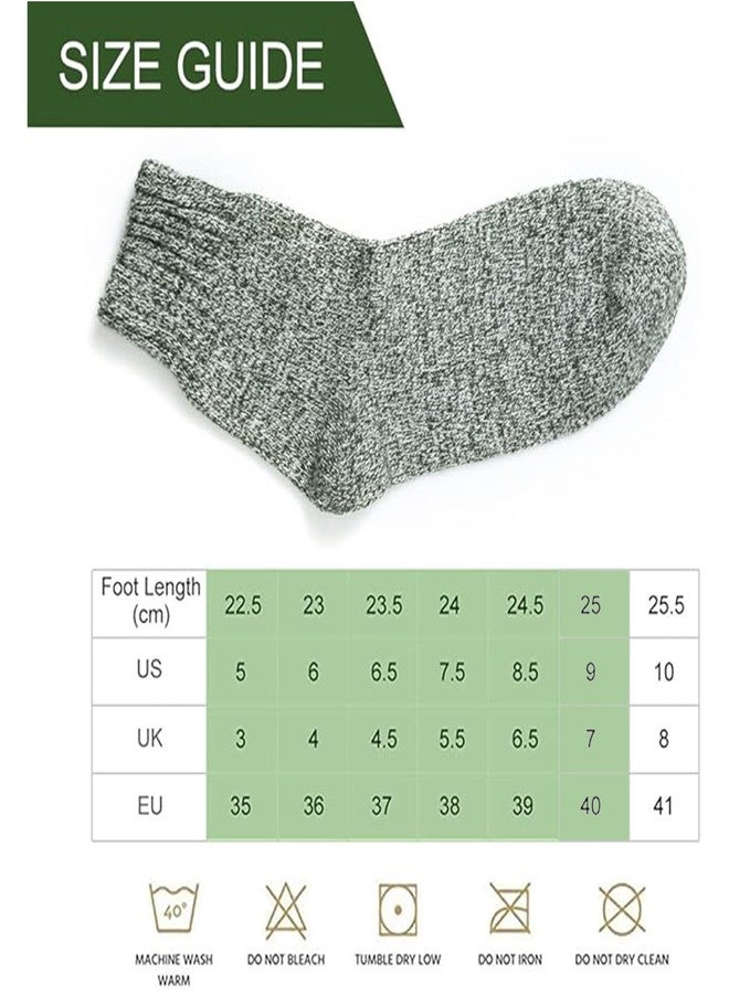 FYC Winter Womens Socks - Wool Warm Thick Knit Cozy Crew Casual Vintage Soft Socks for Women - Christmas Gifts - 5 Pairs, Multicolor-03, 5-9 - Image 4