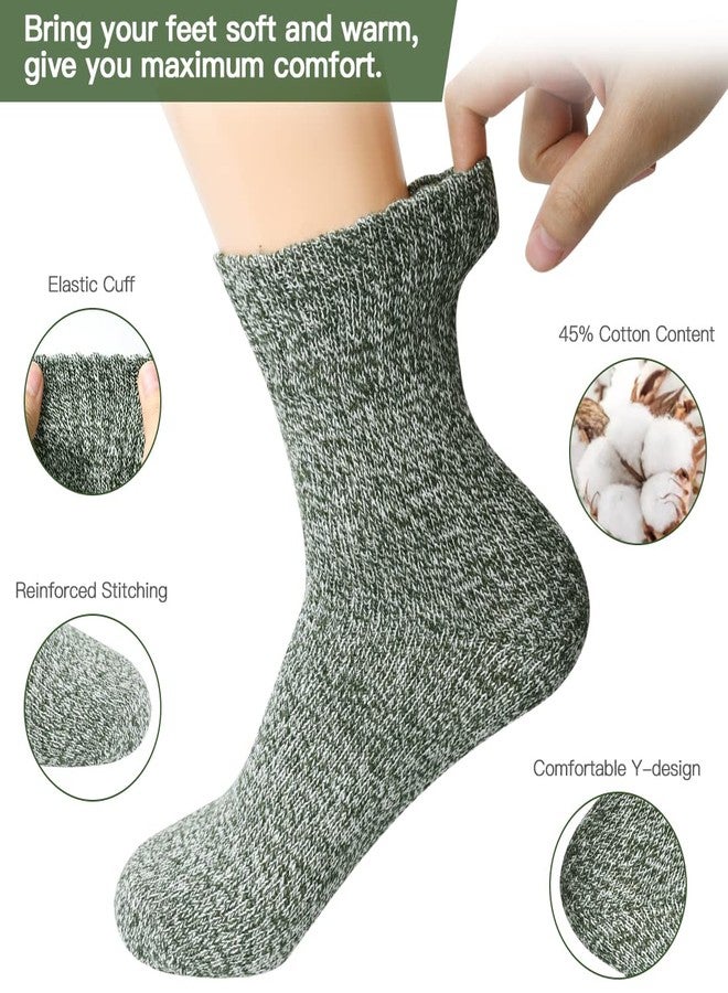 FYC Winter Womens Socks - Wool Warm Thick Knit Cozy Crew Casual Vintage Soft Socks for Women - Christmas Gifts - 5 Pairs, Multicolor-03, 5-9 - Image 2