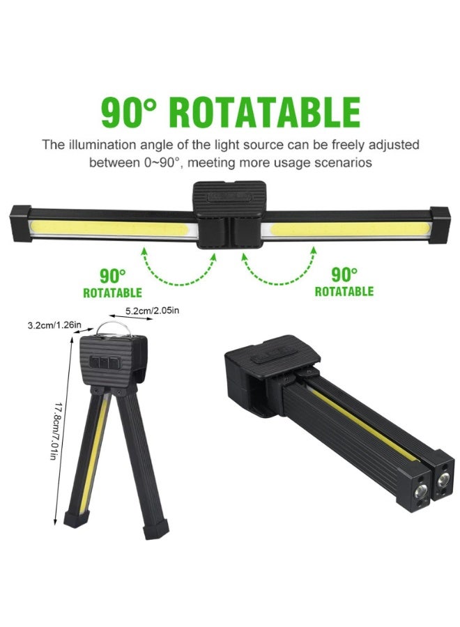 أوشيما مصباح الجيم المغناطيسي للموقد، مصباح موضعي محمول، ضوء مضيء مع خطاف معلق، تظليل الترس السابع، ضوء عمل مع 180 درجة الطي، ضوء عمل قابل لإعادة الشحن - Image 2