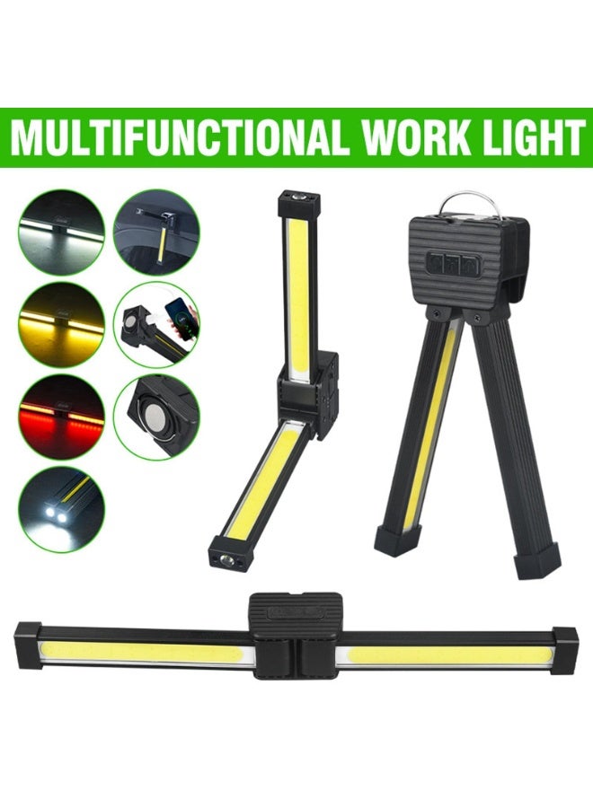 أوشيما مصباح الجيم المغناطيسي للموقد، مصباح موضعي محمول، ضوء مضيء مع خطاف معلق، تظليل الترس السابع، ضوء عمل مع 180 درجة الطي، ضوء عمل قابل لإعادة الشحن - Image 3