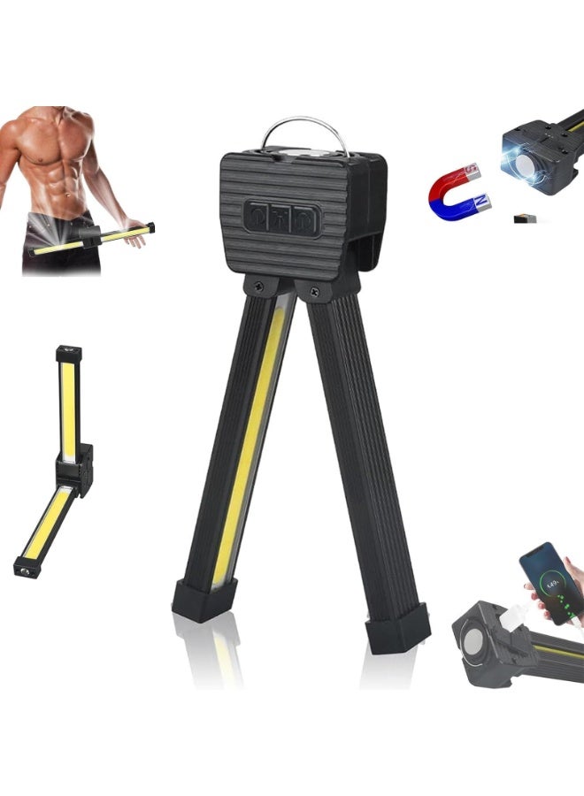 أوشيما مصباح الجيم المغناطيسي للموقد، مصباح موضعي محمول، ضوء مضيء مع خطاف معلق، تظليل الترس السابع، ضوء عمل مع 180 درجة الطي، ضوء عمل قابل لإعادة الشحن - Image 1