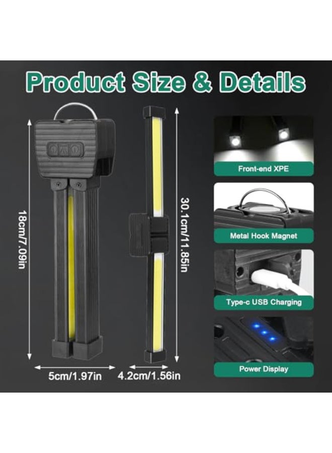 OSHIMA Work Light, Slim Inspection Light, Rechargeable LED Work Light, Workshop Lamp with Magnet and Hook, Torch Torch Torch Hand Lamp for Car Repair Tool Accessories [Energy Class A] - Image 3