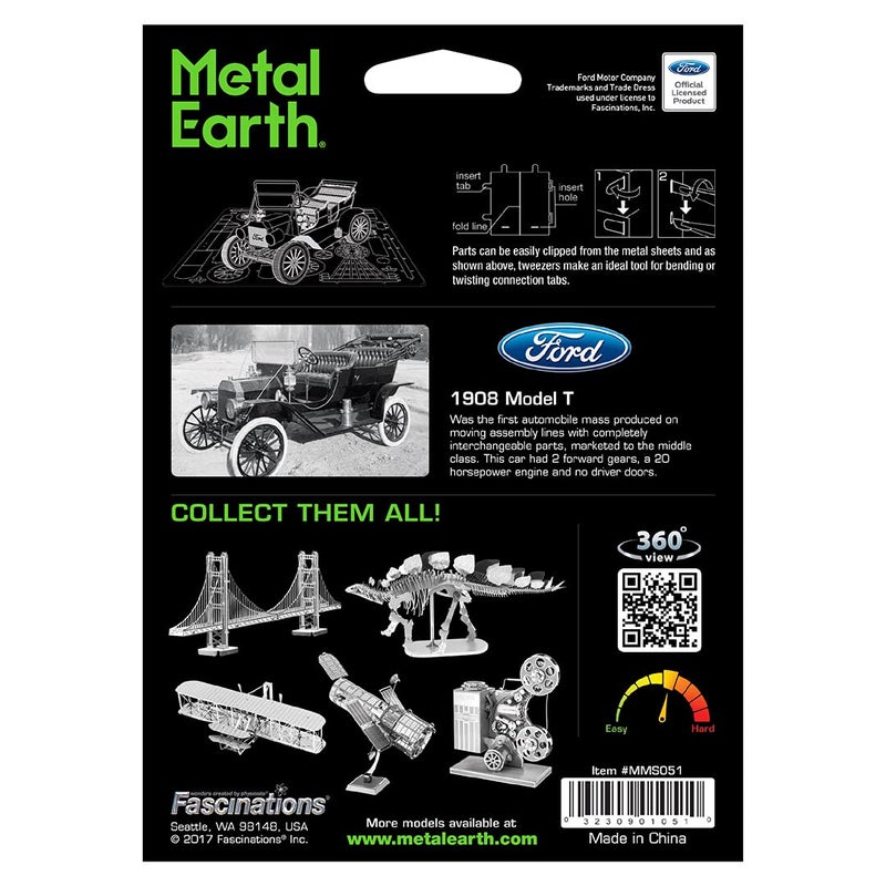 Fascinations Metal Earth 1908 Ford Model T 3D Metal Model Kit - Image 3