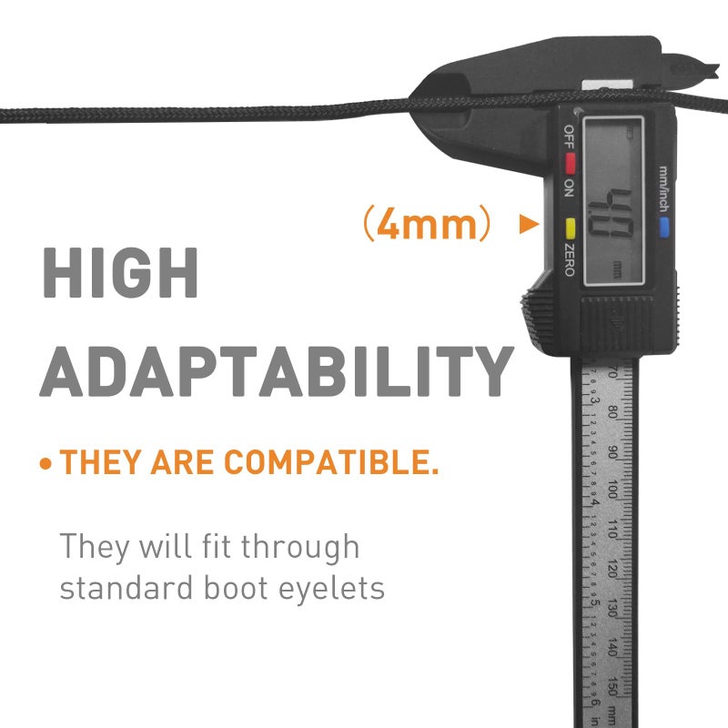 NDTEZUGT Unbreakable Boot Laces, Heavy Duty Work Round Shoelaces Replacement Shoe Strings, Stronger than Steel or Kevlar (Black 63â€/160cm) - Image 3