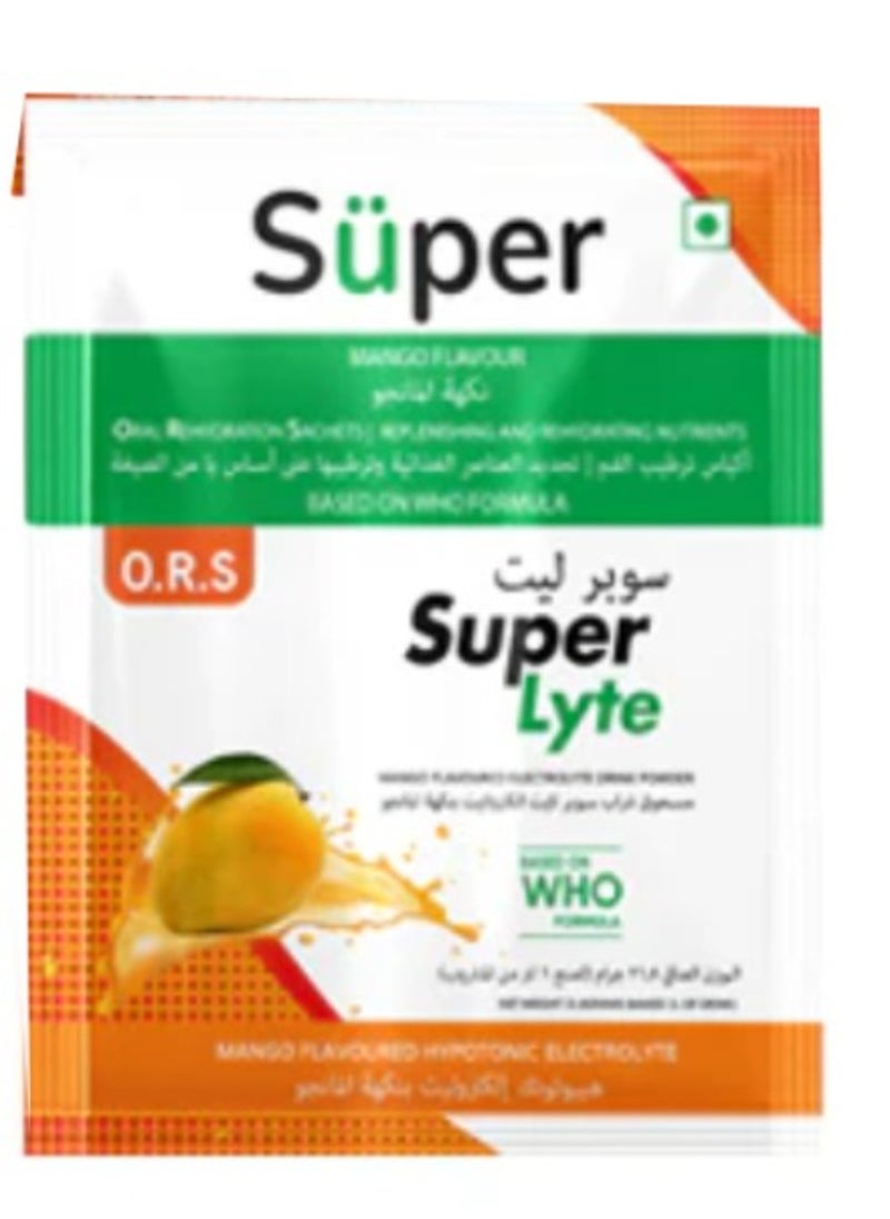 Super ORS Super Lyte Mango Flavour 21.8 g 10 scathes  - Image 2