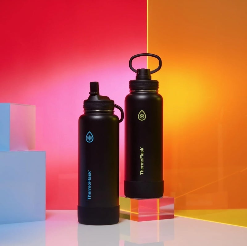 ThermoFlask 32 oz Double Wall Vacuum Insulated Stainless Steel Water Bottle with Spout Lid, Shadow Glow - Image 4