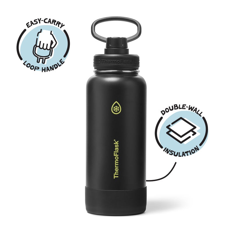 ThermoFlask 32 oz Double Wall Vacuum Insulated Stainless Steel Water Bottle with Spout Lid, Shadow Glow - Image 2