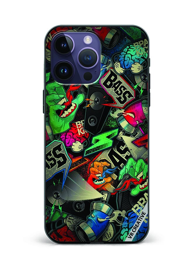VR CREATIVE Protective Case Cover For Apple iPhone 15 Pro Max Bass Design Multicolour - Image 1