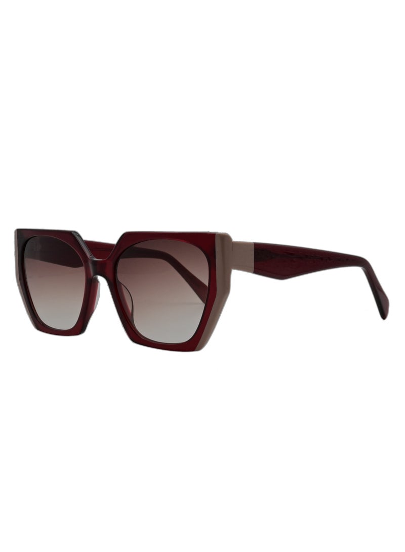 دلس دي إل إس نظارات شمسية للرجال والنساء - إطار أسيتات عين القطة مع عدسات واقية من الأشعة فوق البنفسجية متعددة الاستخدامات (MS7013-C5) - Image 1