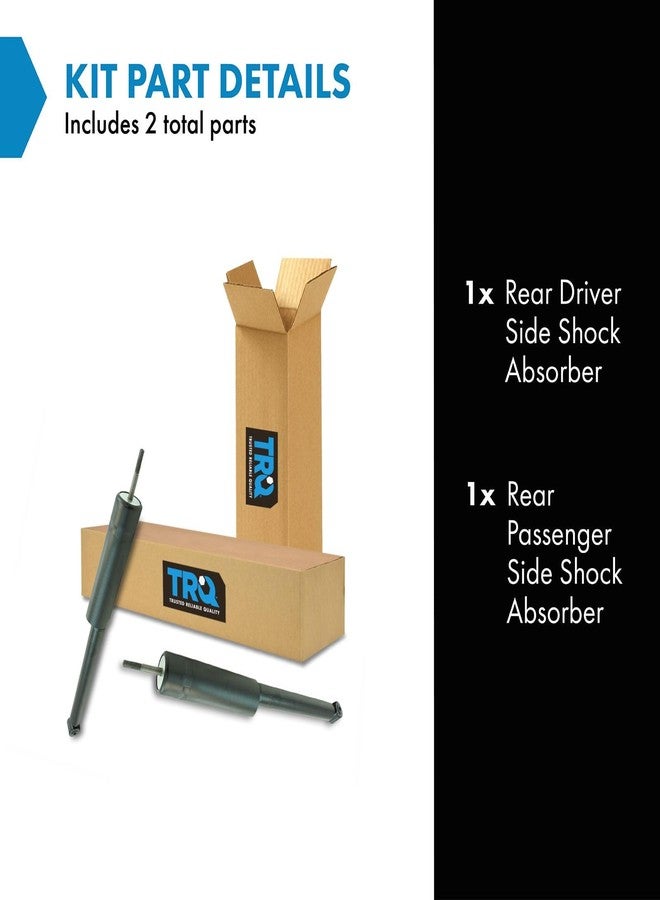 TRQ Rear Shock Absorber LH Driver RH Passenger Pair 2pc for Honda Fit - Image 2