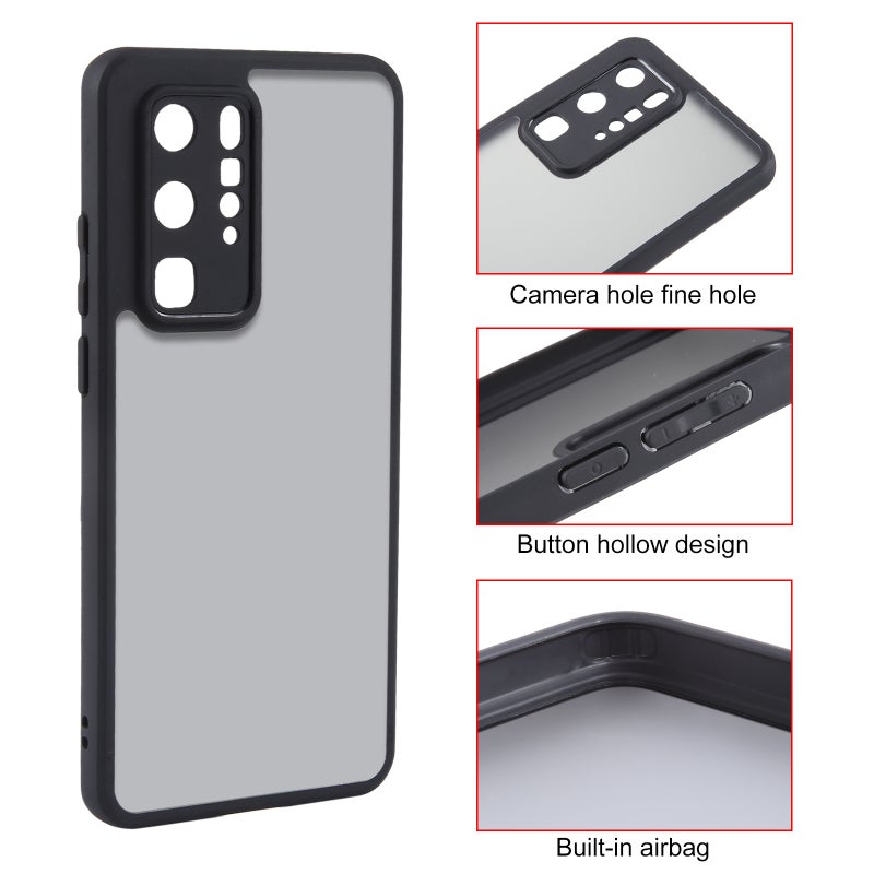 HuHa Case Cover For Huawei P40 Pro Fine Pore Matte Black TPU + PC Phone Case - Image 3