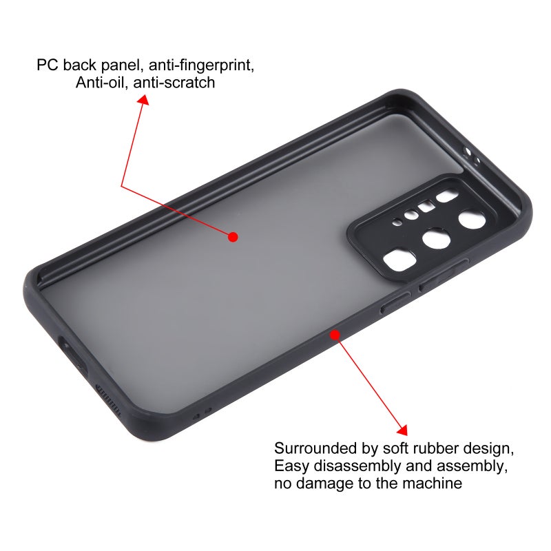 HuHa Case Cover For Huawei P40 Pro Fine Pore Matte Black TPU + PC Phone Case - Image 4