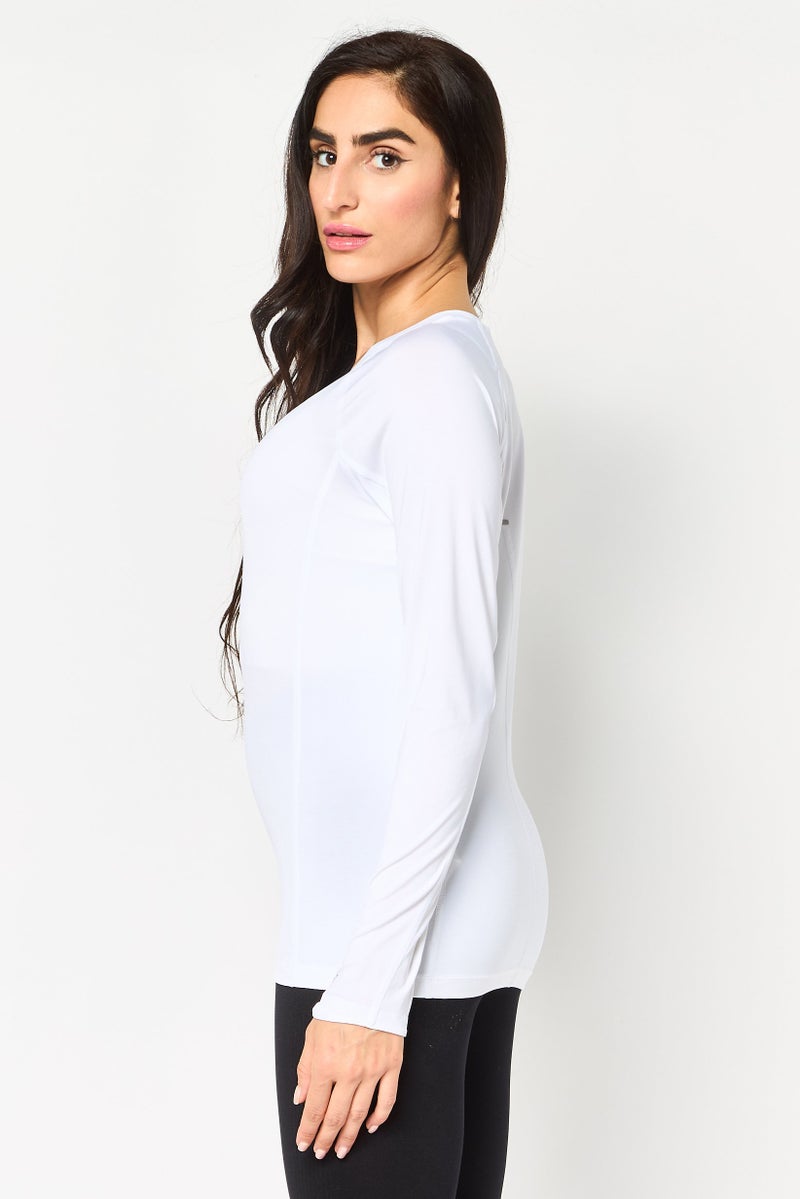 PUMA Women Sportswear Fit Long Sleeve Training Top, White - Image 3
