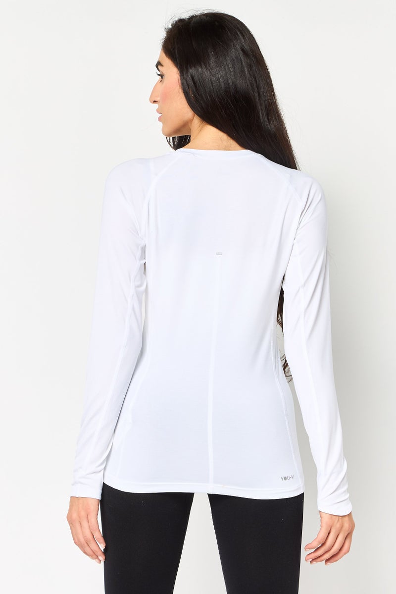 PUMA Women Sportswear Fit Long Sleeve Training Top, White - Image 2