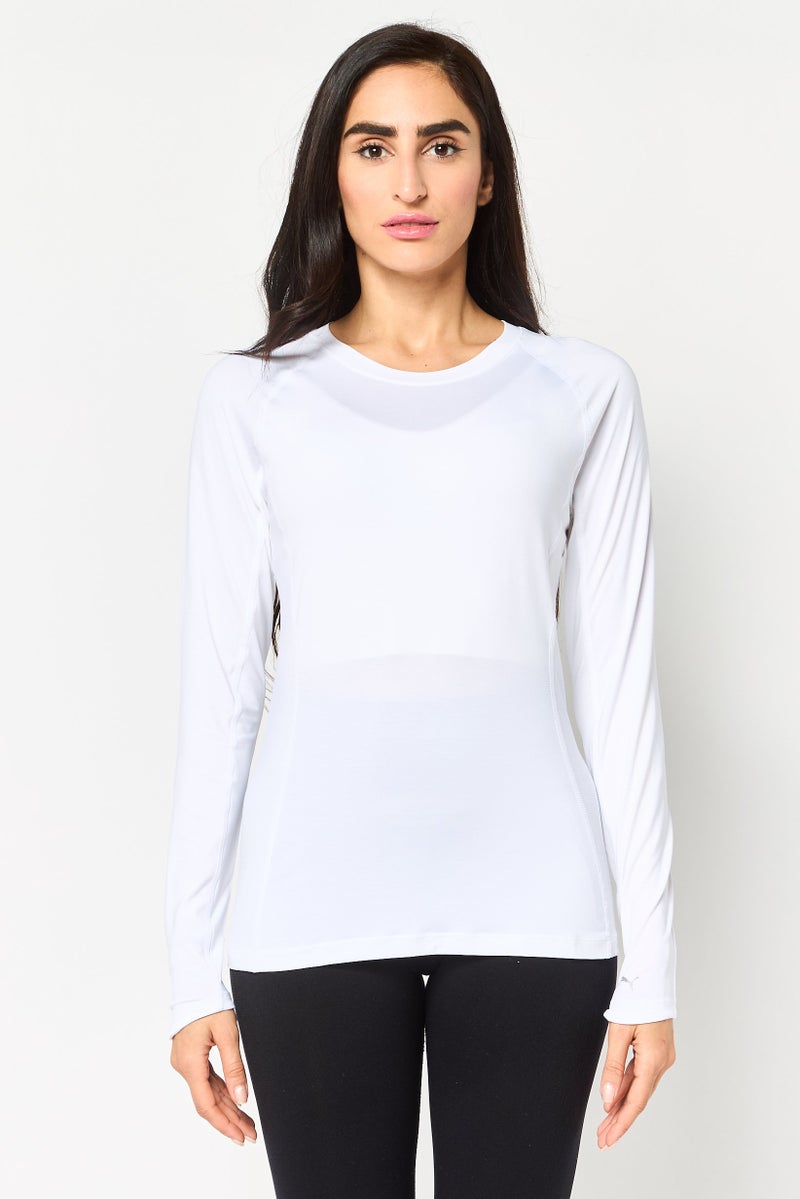 PUMA Women Sportswear Fit Long Sleeve Training Top, White - Image 1