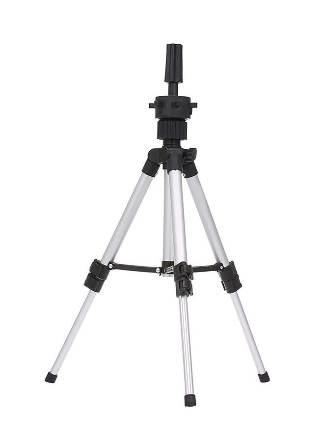 NIBEMINENT Adjustable Mini Tripod Wig Stand Black/Silver 37centimeter - Image 2