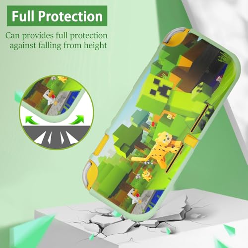 TIKOdirect Protective Case for Switch Lite, Soft Cover Shock Absorption Anti-Scratch Shell with Cute Pattern, Green - Image 3