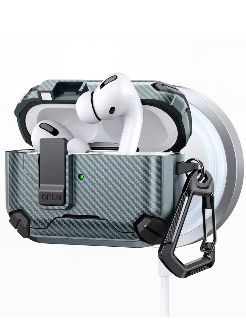 AirPods 4 / AirPods Pro / AirPods Pro 2 / AirPods Pro 3 حالة حماية ، magsafe ، حامل الهاتف ، حالة سماعة الرأس المنبثقة ، حامي سماعة الرأس ، حامي سماعة الرأس ، حالة سماعة الرأس - Image 1