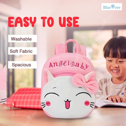 blue tree Cute Kids Backpack Toddler Bag Plush Animal Cartoon Mini Travel Bag for Baby Girl Boy 1-5 Years (small, Angel Baby Careem, Pink) - Image 5