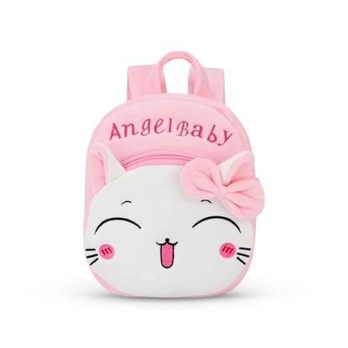 blue tree Cute Kids Backpack Toddler Bag Plush Animal Cartoon Mini Travel Bag for Baby Girl Boy 1-5 Years (small, Angel Baby Careem, Pink) - Image 1