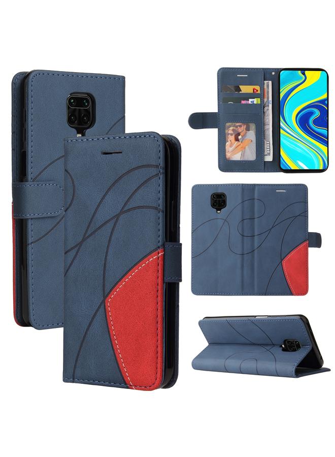 The Bros Case For Xiaomi Redmi Note 9 Pro / Note 9 Pro Max Dual-color Splicing Horizontal Flip PU Leather Case with Holder & Card Slots & Wallet