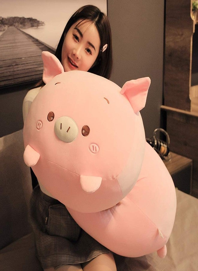 Jensquaify Pig Plush Pillow Soft Pig Stuffed Animal Toy Piggy Body Pillow, 33.5" - Image 2