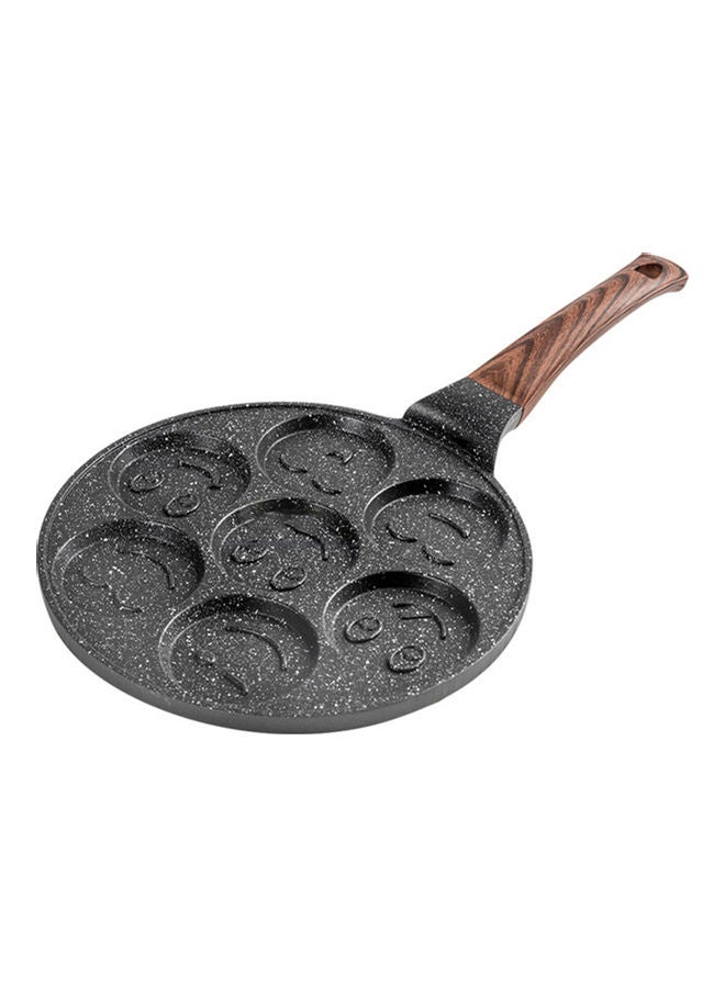 Pan Nonstick 7 Mold Emoji Smiley Pancake Black 26.00 x 2.00cm - Image 1