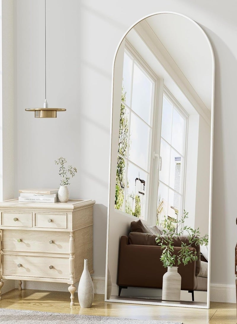 IKEA (IKEA) Arched Full-Length Mirror with Right Angle – Standing & Wall-Mounted HD Glass Adjustable Angles Sturdy Aluminum Frame Modern & Stylish Home Decor for Bedroom Living Room Hallway Dressing Room Entryway Closet and Corridor – Durable High-Quality Design (Silver) - Image 5