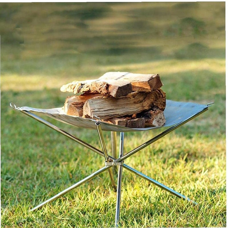 Halamodo Portable Outdoor Fire Pit Collapsing Steel Mesh Fire Stand Perfect for Camping Backyard Garden - Image 4