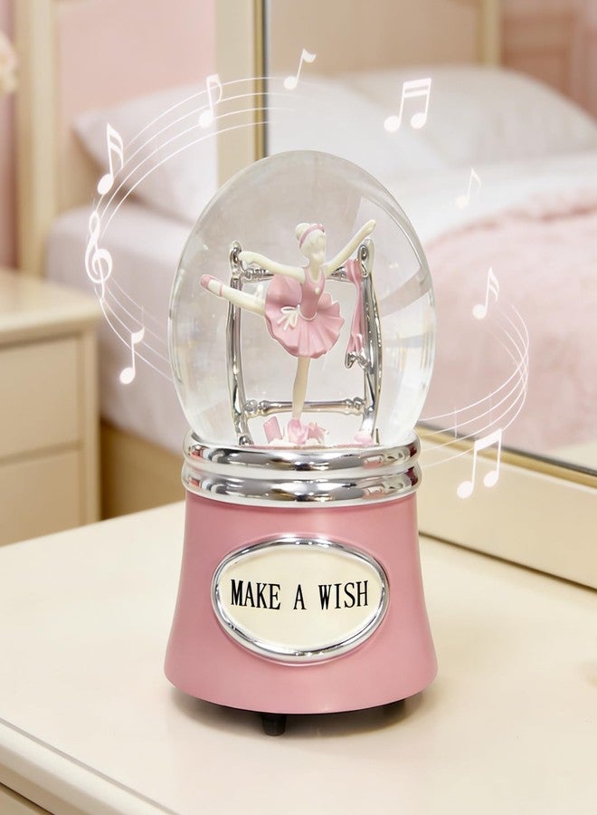 YT3 Studio Ballerina Snow Globes Christmas Music Box, Rotating Ballet Dance Musical Snowglobe for Girls, 100MM Water Globe Plays Fur Elise Melody, Gifts for Women Dancers Friends - Image 3