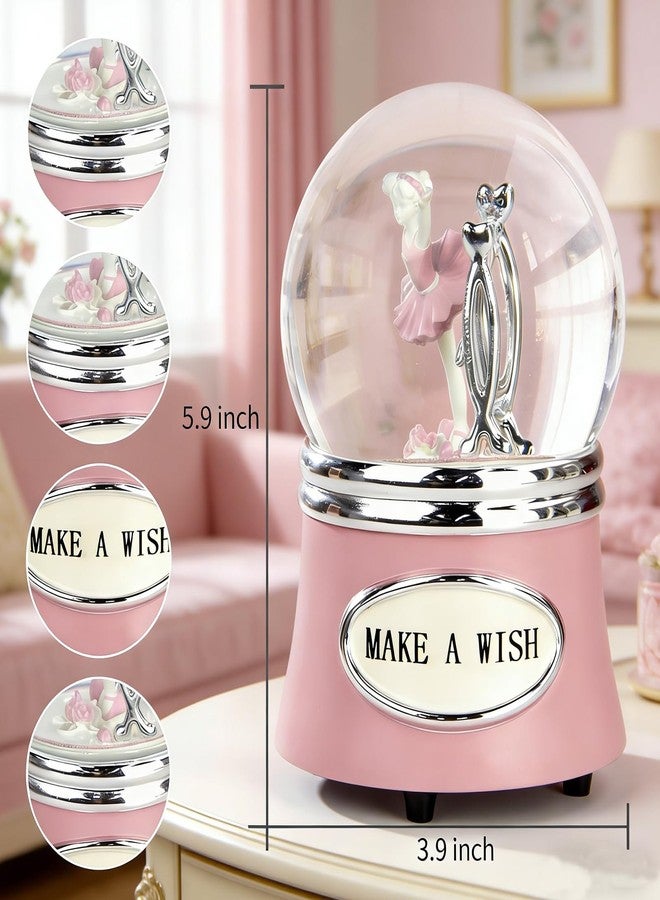 YT3 Studio Ballerina Snow Globes Christmas Music Box, Rotating Ballet Dance Musical Snowglobe for Girls, 100MM Water Globe Plays Fur Elise Melody, Gifts for Women Dancers Friends - Image 2