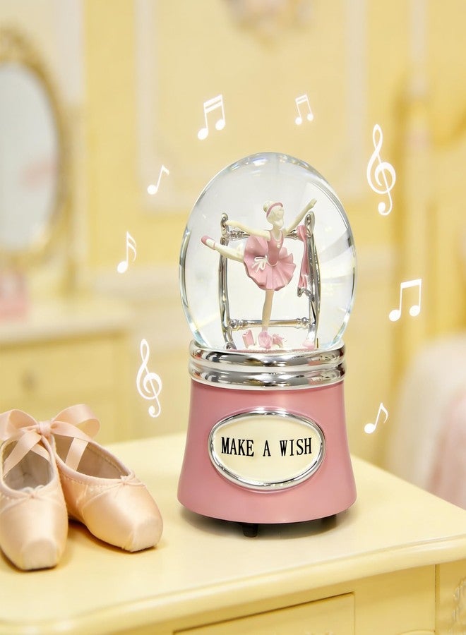 YT3 Studio Ballerina Snow Globes Christmas Music Box, Rotating Ballet Dance Musical Snowglobe for Girls, 100MM Water Globe Plays Fur Elise Melody, Gifts for Women Dancers Friends - Image 4