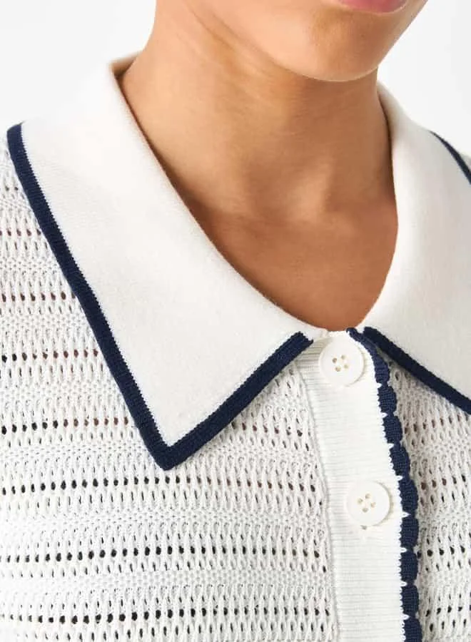 Lee Cooper Lee Cooper Textured Top with Short Sleeves