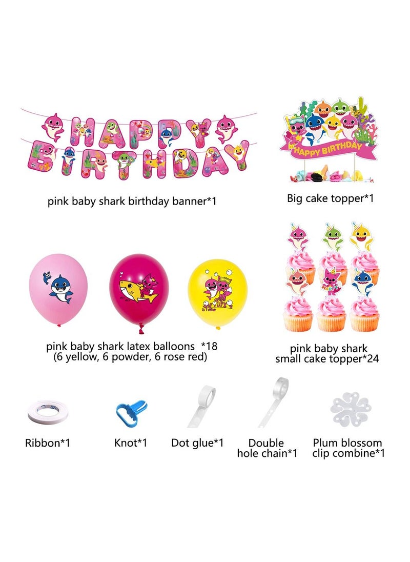 Generic - Baby Shark Birthday Party Decorations For Girls - Image 1