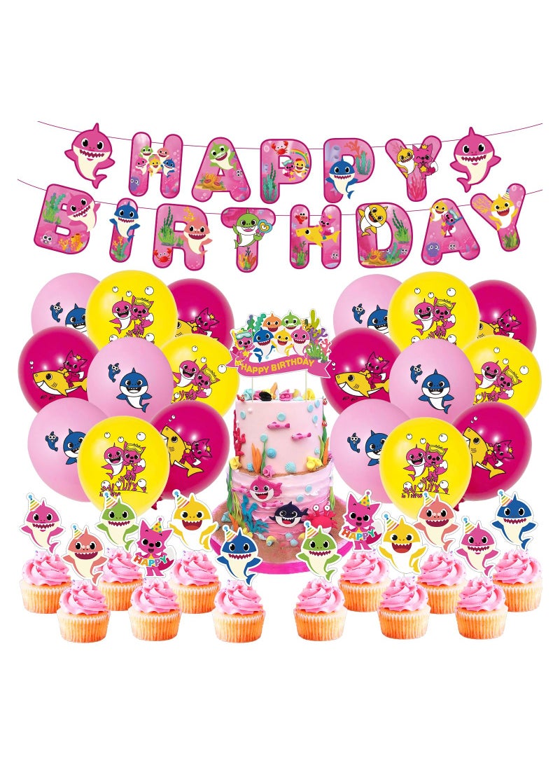 Generic - Baby Shark Birthday Party Decorations For Girls - Image 1